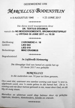 BODENSTEIN-Marcellus-1946-2017-M