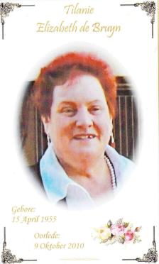 BRUYN-DE-Tilanie-Elizabeth-1935-2010-F