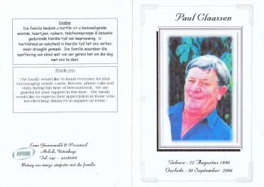 CLAASSEN-Paul-Stephanus-Nn-Paul-1940-2006-M