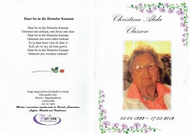 CLASSEN-Christina-Alida-X-Coetzee-XX-Bruyns-1922-2012-F-99