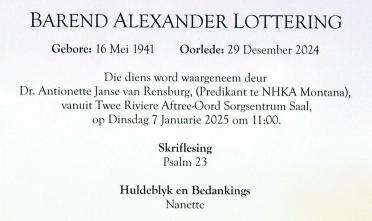 LOTTERING-Barend-Alexander-Nn-Barry-1941-2024-M-97
