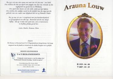 LOUW-Arauna-1929-2007-M