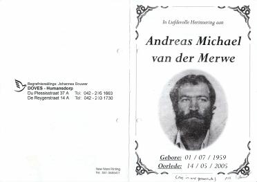 MERWE-VAN-DER-Andreas-Michael-1959-2005-M