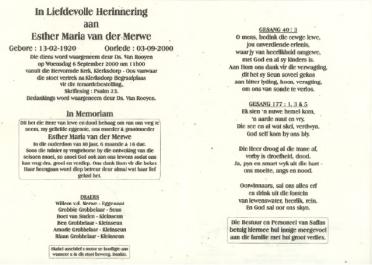 MERWE-VAN-DER-Esther-Maria-1920-2000-F