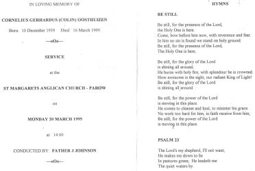OOSTHUIZEN-Cornelius-Gerhardus-Nn-Colin-1939-1995-M