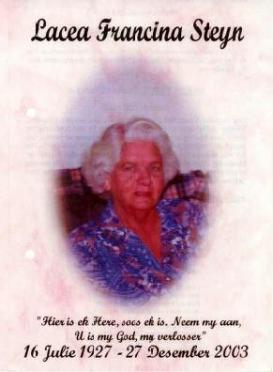 STEYN-Lacea-Francina-1927-2003-F