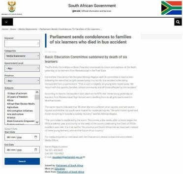 zHoërskool Riebeeckstad Bus Insident-12