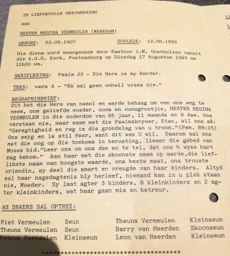 VERMEULEN-Hester-Regina-nee-Markram-1907-1993-F