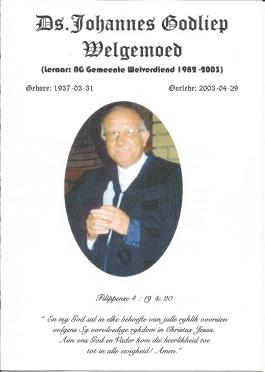WELGEMOED-Johannes-Godliep-1937-2003-M