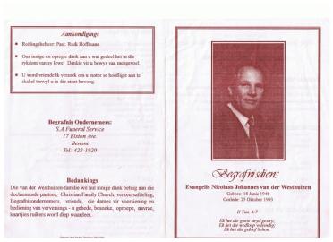 WESTHUIZEN-VAN-DER-Nicolaas-Johannes-1948-1993-M