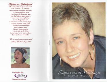 WESTHUIZEN-VAN-DER-Stefanie-nee-Lochner-1982-2011-F
